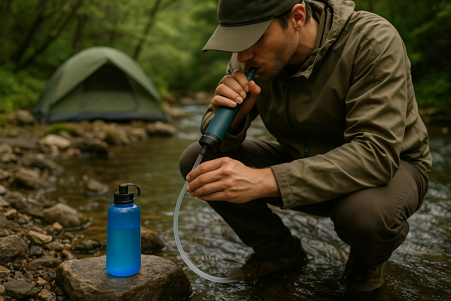 Purificando agua na natureza